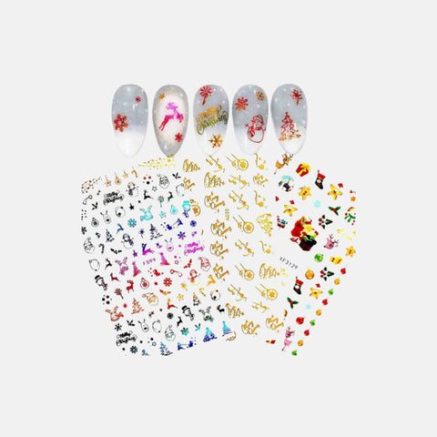 Stickers de Noël pour déco d’ongles