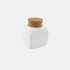 Ceramic container with cork stopper for liquids