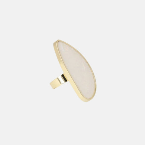 Ring with pearly palette for Nail Art