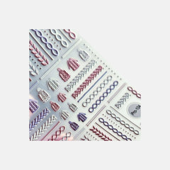 Stickers 3D para decoración de uñas invierno