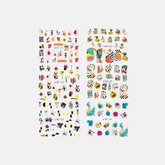 Stickers al agua decoración uñas Pack 12 diseños