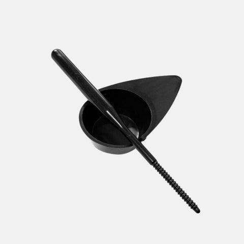 Vaso y mezclador para tinte de pestañas y cejas