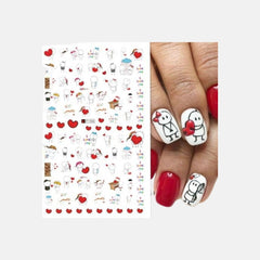 Sticker déco d’ongles Saint Valentin