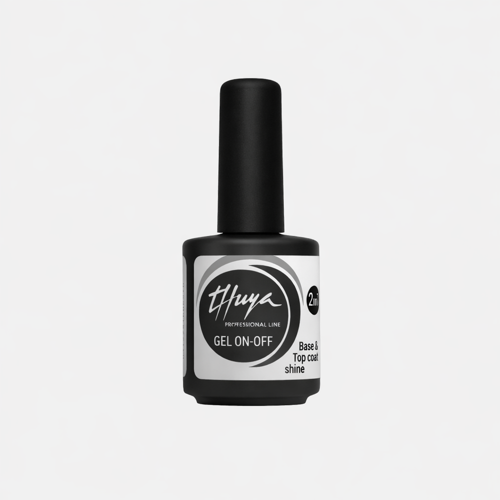 Vernis Semi-Permanent Gel On-Off Base & Top Coat Shine - Thuya