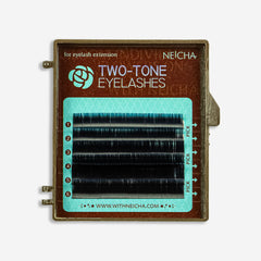 Two-Tone Blue-Black eyelash extensions Mini