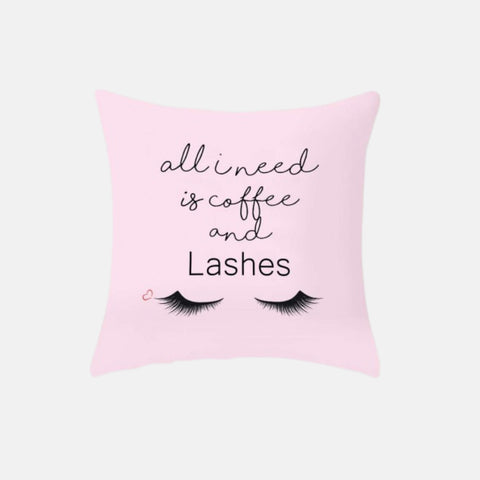 Funda de cojín con motivos de pestañas