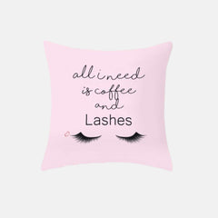 Funda de cojín con motivos de pestañas