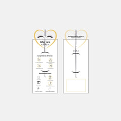 Tarjeta Cuidados Posteriores Extensiones de Pestañas - 50 Unidades