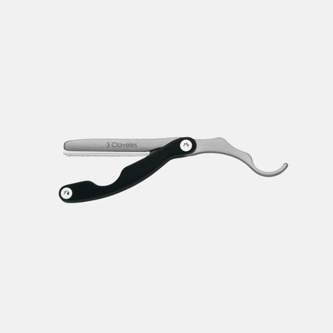 Navalha com Lâmina Substituível Ergonómica Preta – 3 Claveles