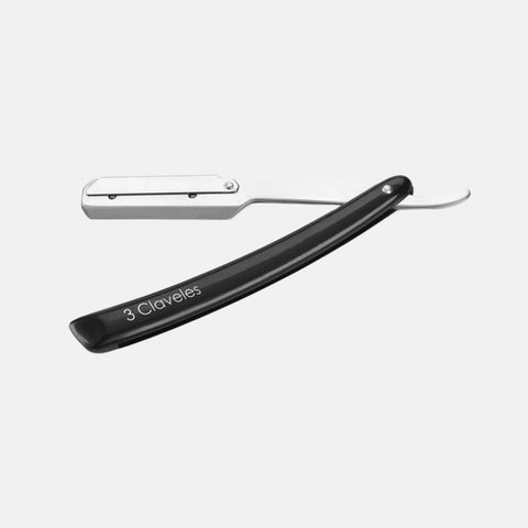 Folding Knife with Interchangeable Blade and Safety Lock, Black, D - 3 Claveles