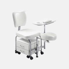 Silla para Pedicura y Manicura con Taburete y Cajones TENDY - Weelko